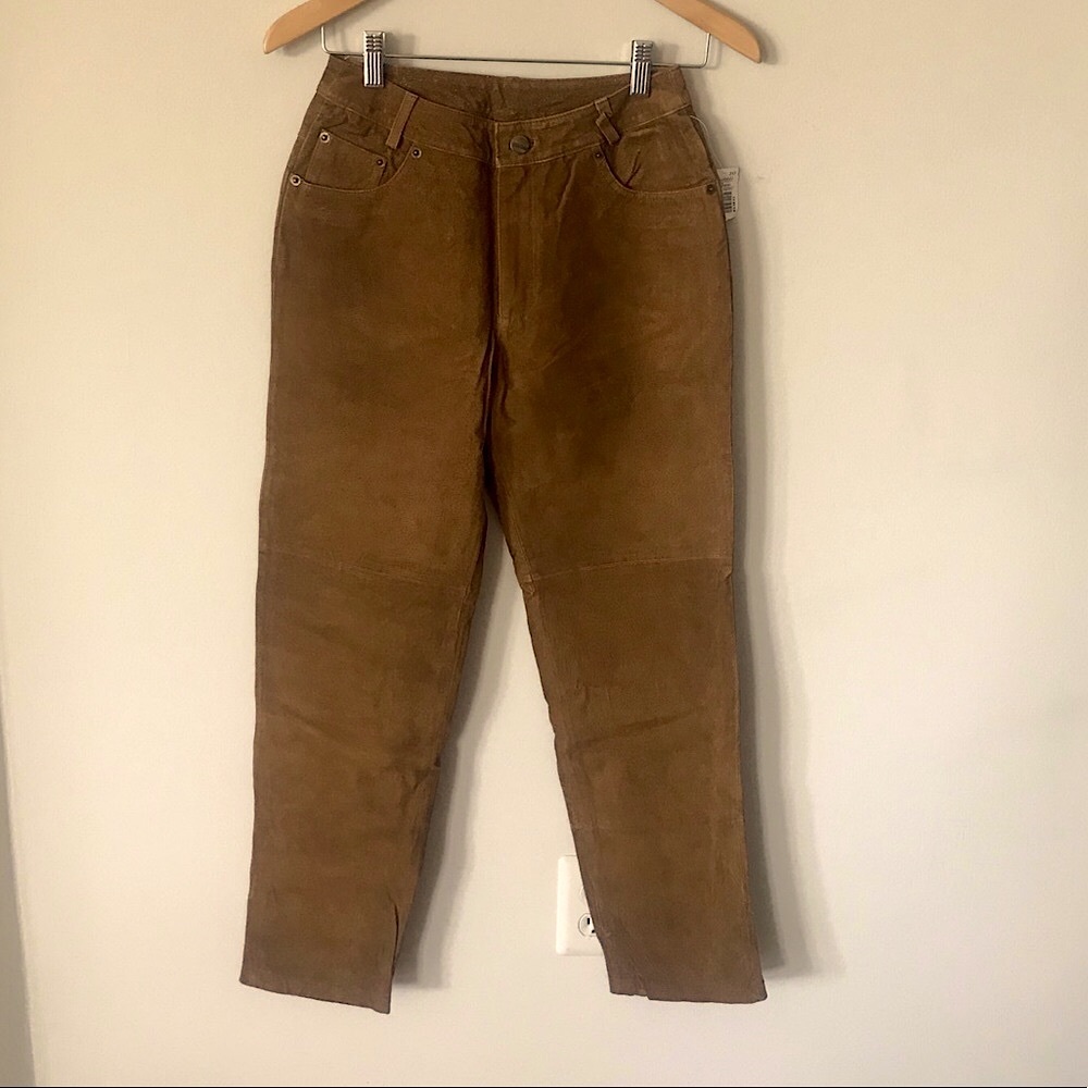 Leather/suede jeans NWT